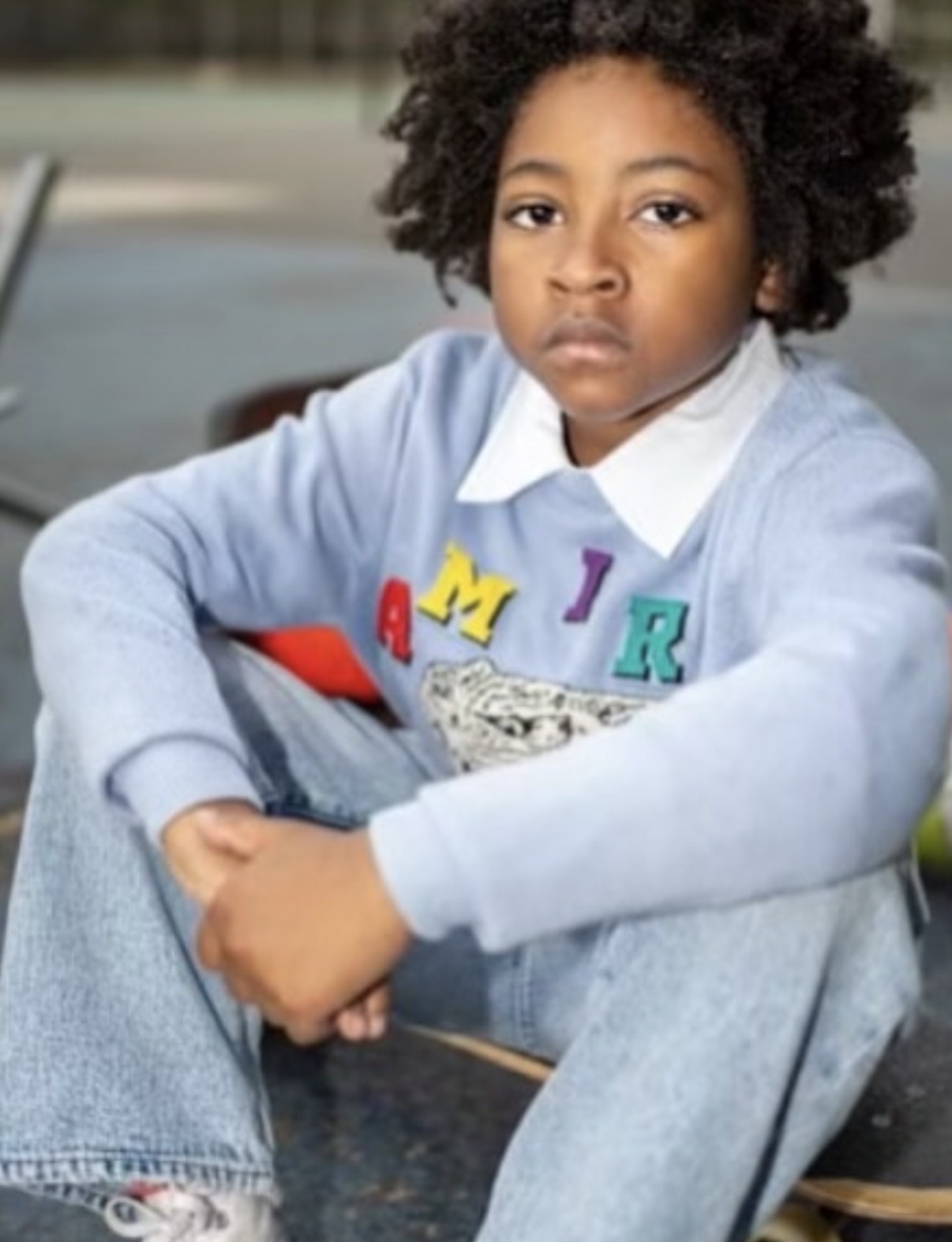 Young Stern Talent actor on location